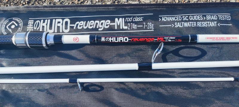 Nomura Kuro Revenge Lure Fishing Rod 3 Piece 9ft 7-28g