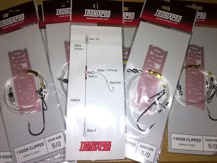 Tronixpro 1 Hook Sea Fishing Rig 5/0 Hook Bulk Buy 10 Rigs