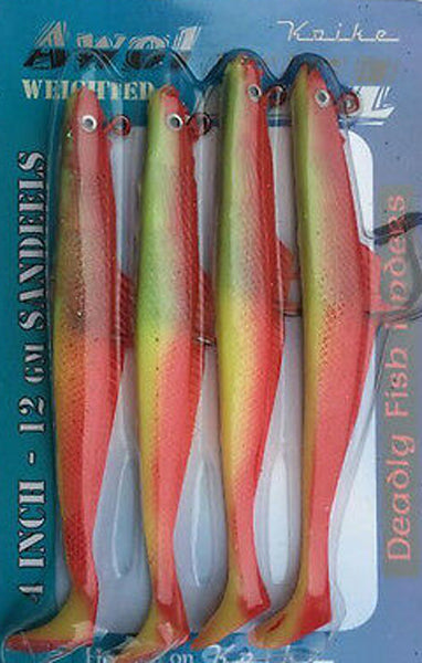 Koike Awol Eels Rhubarb and Custard Sandeel Fishing Lures