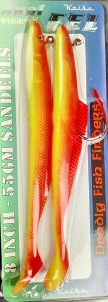 Koike Awol Eels Rhubarb and Custard Sandeel Fishing Lures