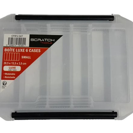 Scratch Tackle Fishing Lure Luxe Box - 6 Interchangeable Sections
