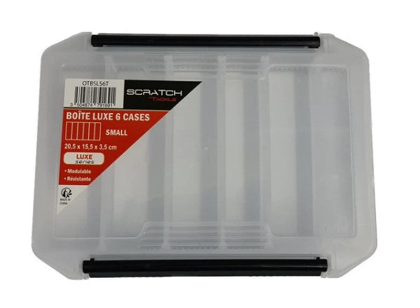 Scratch Tackle Fishing Lure Luxe Box - 6 Interchangeable Sections
