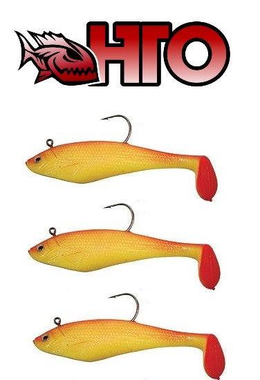HTO Rhubarb and Custard Shad Fishing Lures