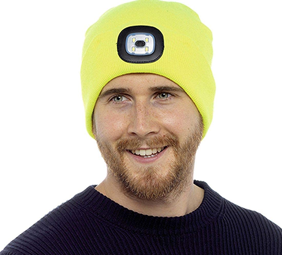 Storm Ridge Hi Vis LED Head Lamp Beanie Hat