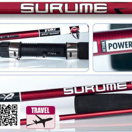 Yuki Surume Boat Series 3 Piece Fishing Rod - Ideal Travel Boat Rod