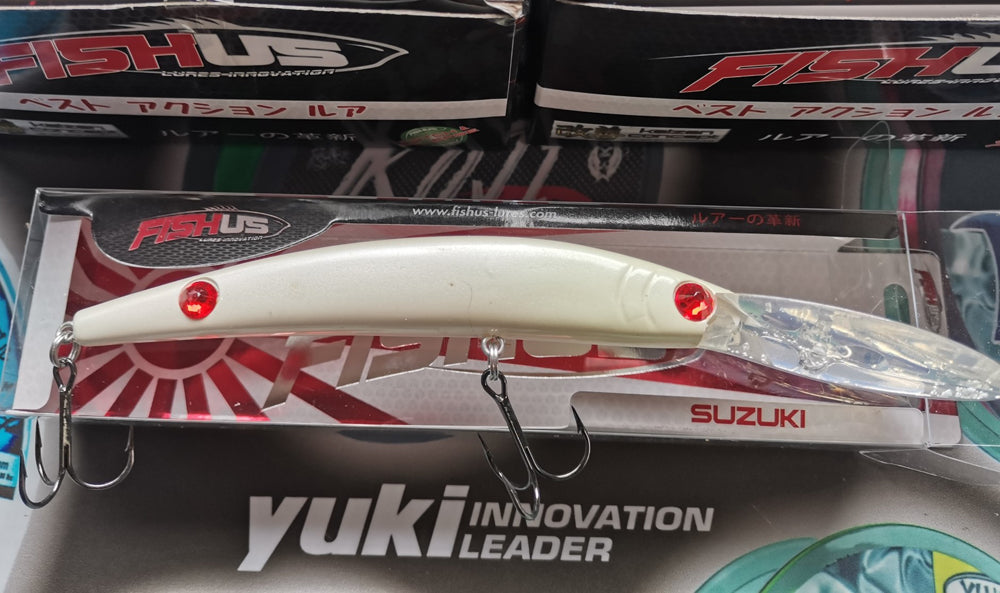 Fishus Suzuki Diving Fishing Lure 130mm 20.6g White