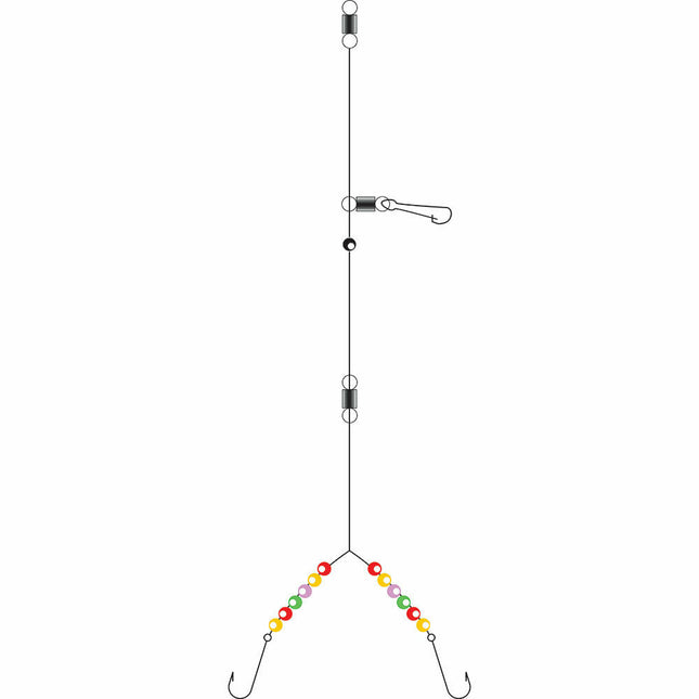 Tronixpro Wishbone Boat Sea Fishing Rig - 1/0 Hooks - Flounder Plaice Rigs