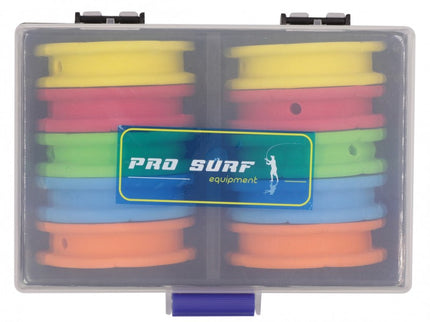 Flashmer Pro Surf Sea Fishing Rig Winder Case Complete With 10 Rig Winders