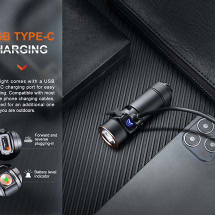Fenix E18R V2 Rechargeable Compact Mini Torch 1200 Lumens