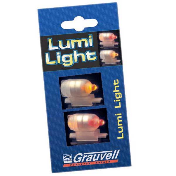 Pack of 2 Night Fishing Rod Tip Lights Grauvell Lumi Light - Red and Yellow