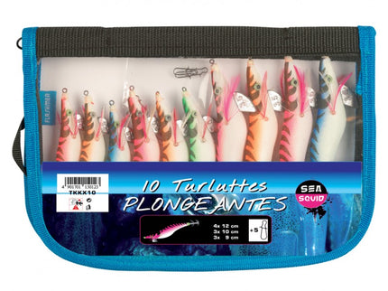 Flashmer Squid Fishing Jigs Set Pack of 10