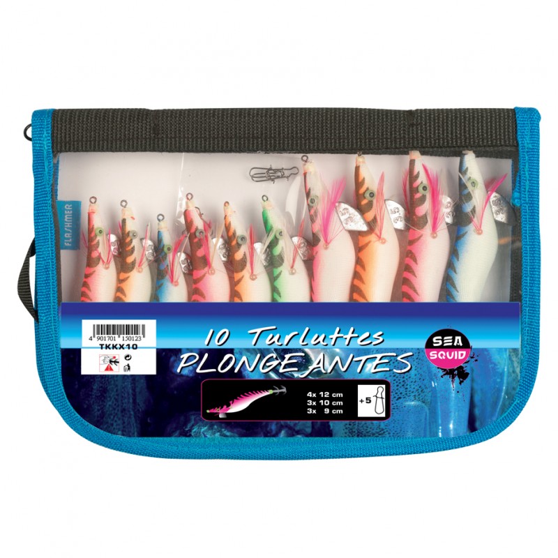 Flashmer Squid Fishing Jigs Set Pack of 10
