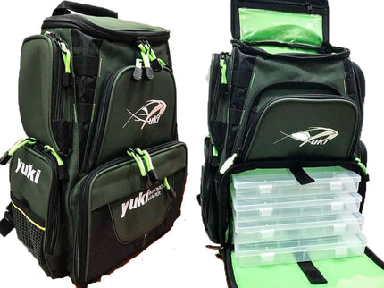 Yuki Flame Compact Rucksack Complete With Tackle Boxes