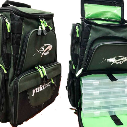 Yuki Flame Compact Rucksack Complete With Tackle Boxes